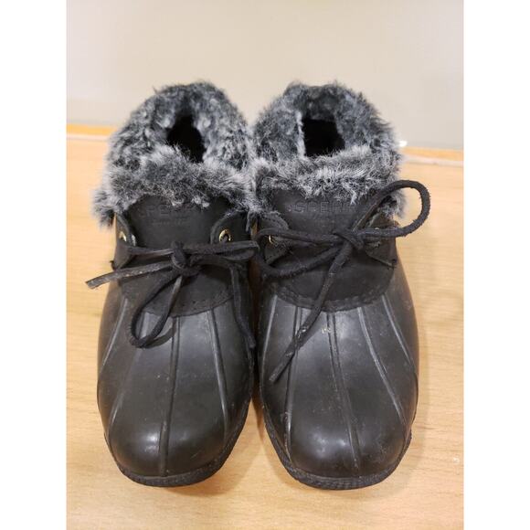 Sperry Saltwater 1-Eye Women's Fur Duck Boot [STS85457] Black Size 6.5 - Picture 2 of 12